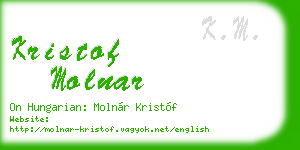 kristof molnar business card